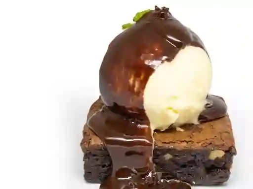 Brownie com Sorvete de Vanilla