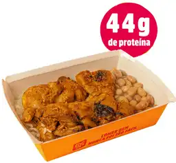 Coxa de frango, arroz, feijão e farofa 370g 