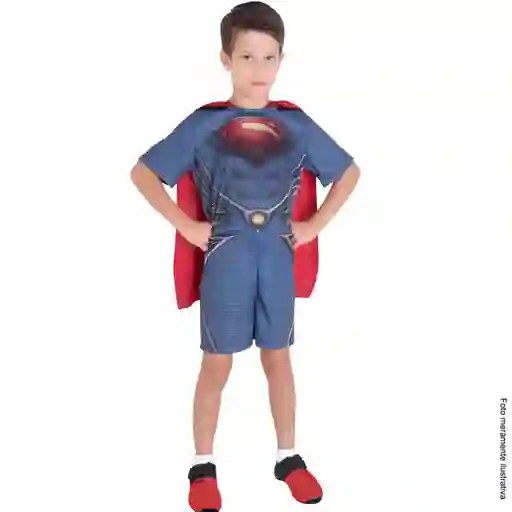 Fantasia Super Homem De Aço Infantil Pop Com Capa