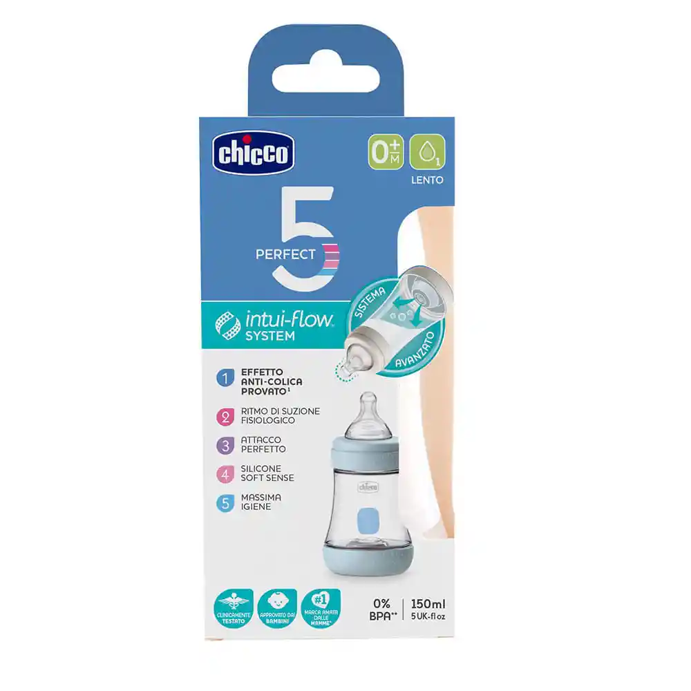 Chicco Mamadeira Perfect 5 Azul -